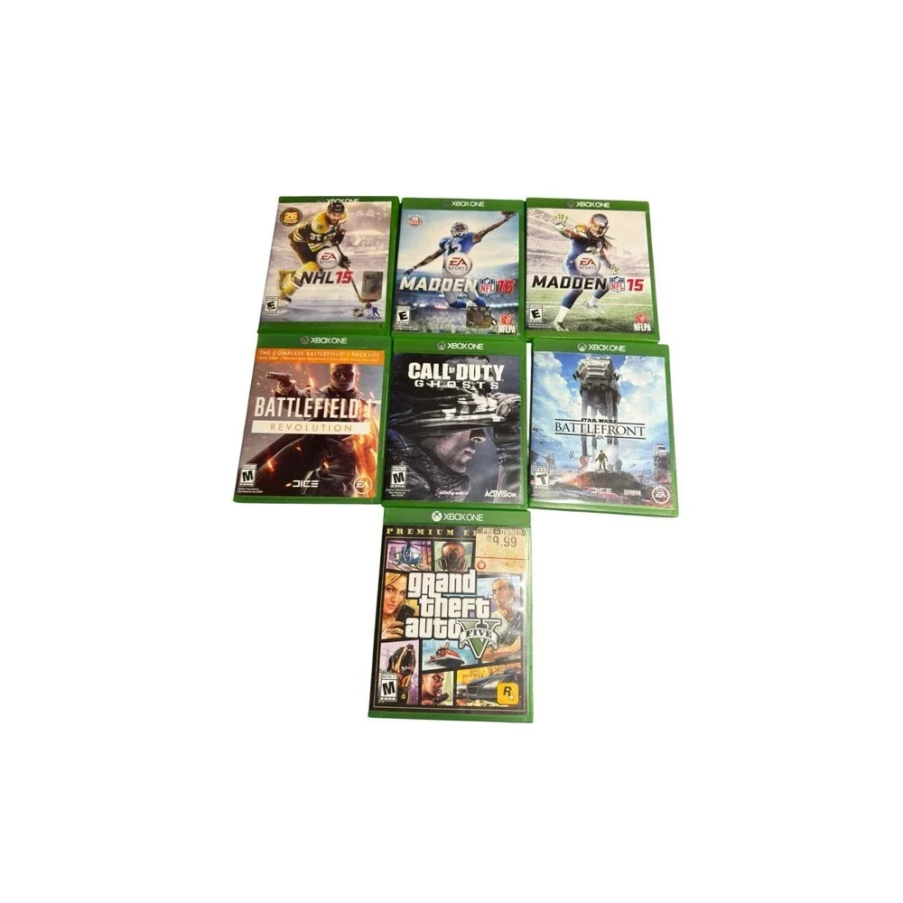 Xbox One Bundle of 7 Games GTA V Call of Duty Battlefield and Others
